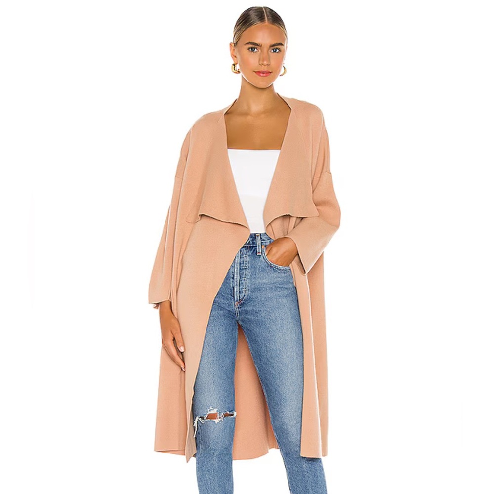 SNDYS Tia knit belted duster jacket size L